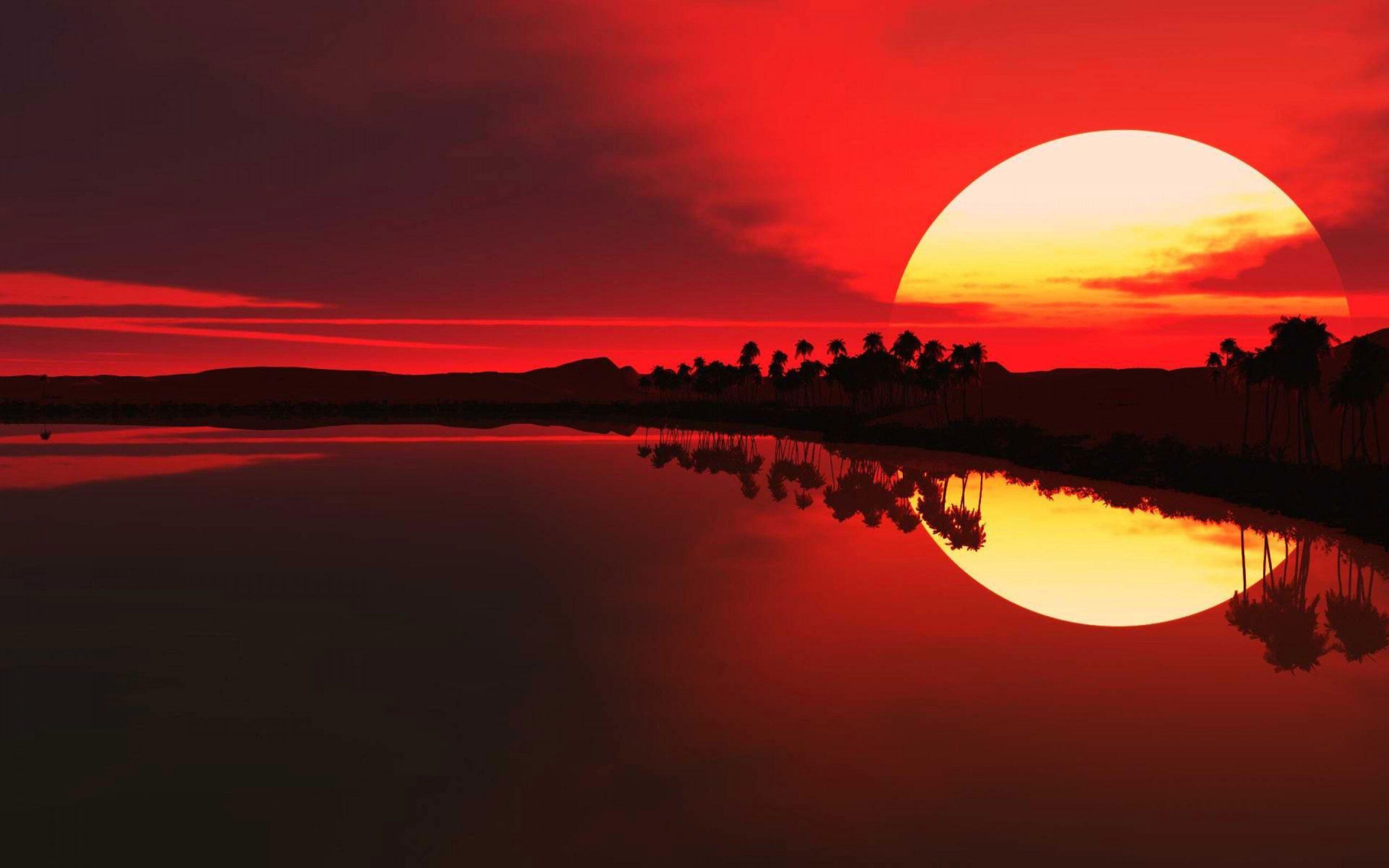 coucher de soleil sur la mer fond d écran