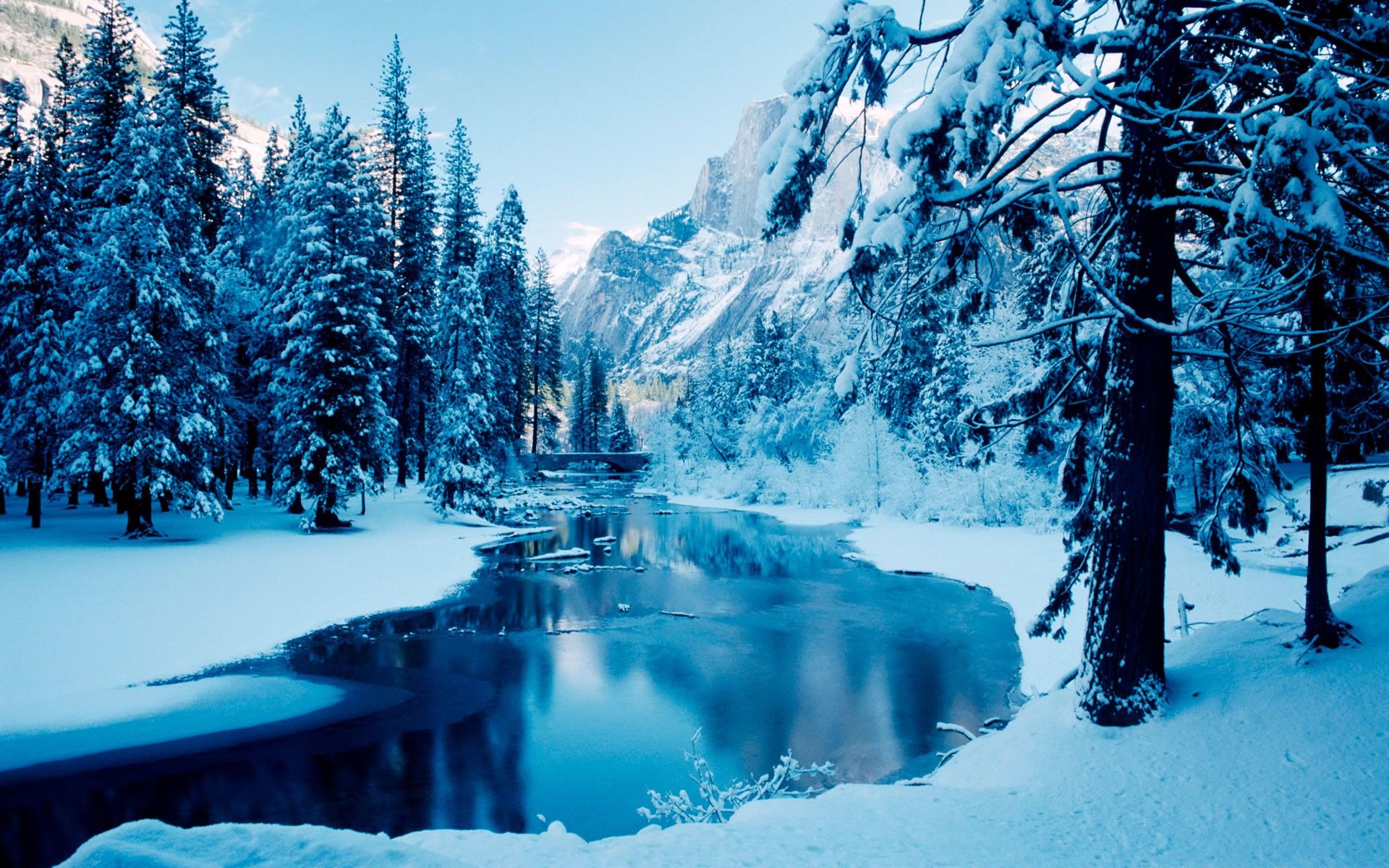 fond ecran paysage hiver