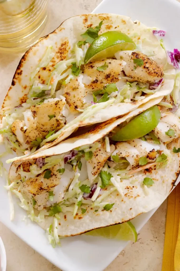 Easy Fish Tacos with Cabbage Slaw Recipe