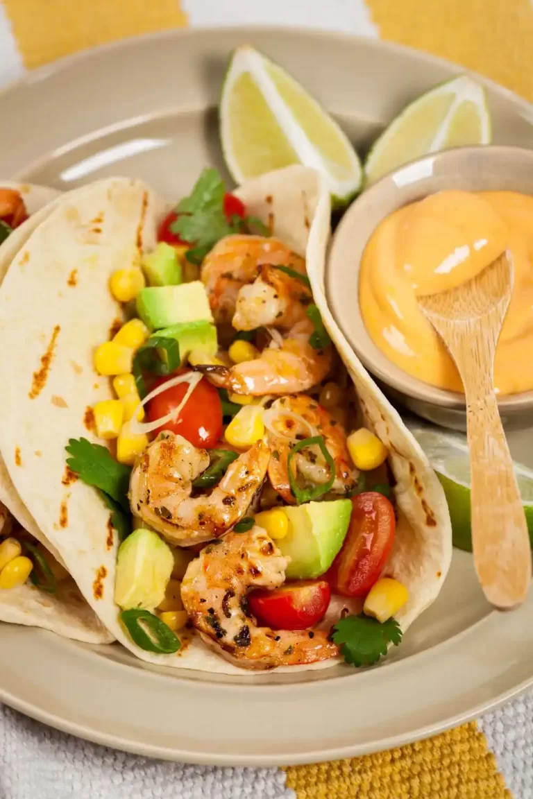 Easy Shrimp Tacos with Cilantro Lime Sauce Recipe