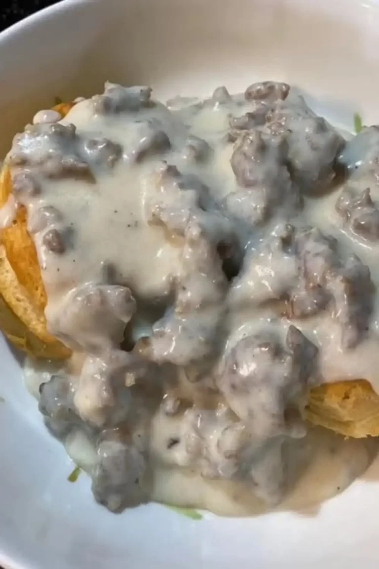 Homemade Biscuits and Gravy with Sausage