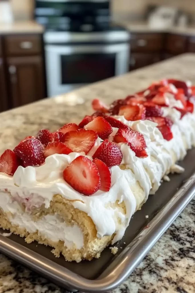 Strawberry Shortcake Sheet Cake Recipe
