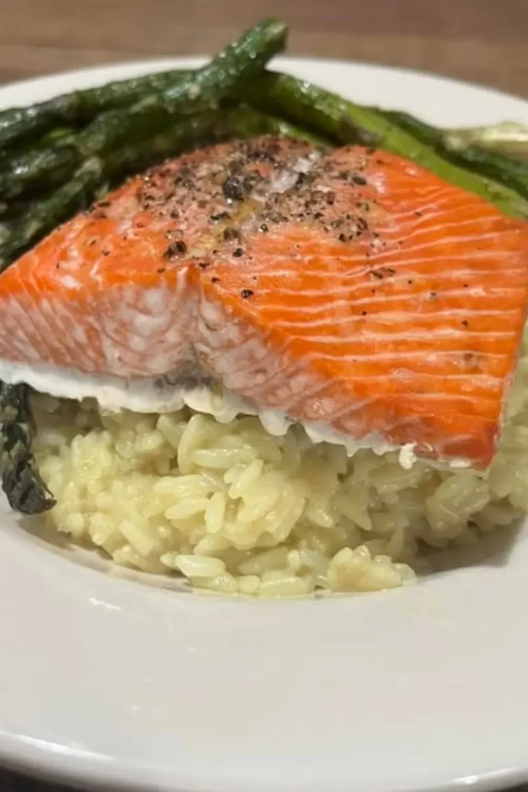 salmon and asparagus